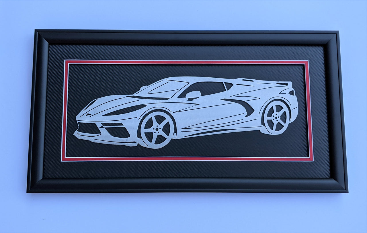 C8 Corvette Coupe Shadowbox - Factory Colors