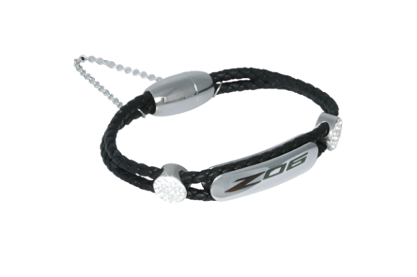 c8-corvette-z06-ladies-black-leather-magnetic-bracelet