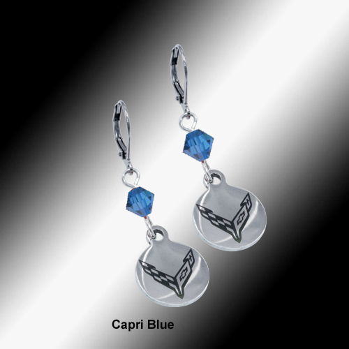 C8 Next Generation Corvette | Emblem Crystal | 5/8'' Earrings
