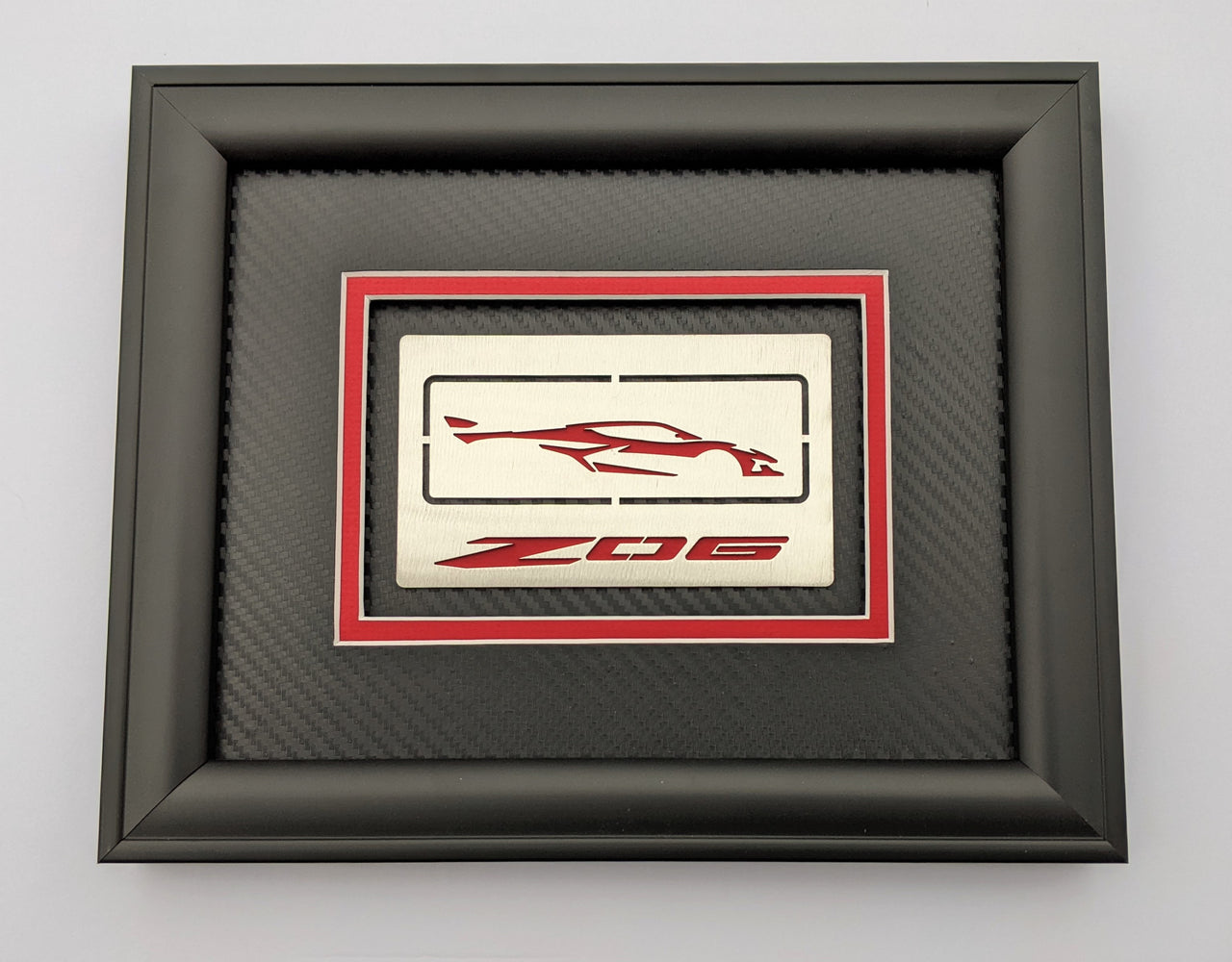 C8 Corvette Z06 Silhouette Shadowbox - Factory Colors