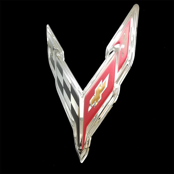 Corvette C8 Flags Metal Sign