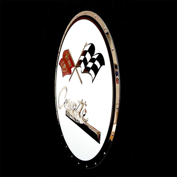 corvette-stingray-c2-badge-metal-sign