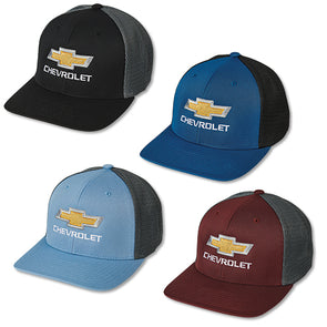 Chevrolet Gold Bowtie Flexfit Meshback Hat / Cap