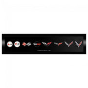 Corvette Generation Emblem Framed Canvas Print - [Corvette Store Online]