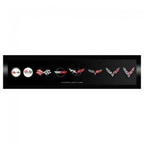 Corvette Generation Emblem Framed Canvas Print - [Corvette Store Online]