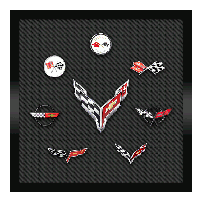 Corvette Next Generation & Past Framed Canvas Print - [Corvette Store Online]