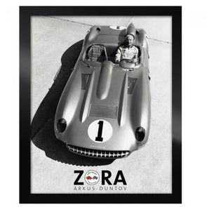 Corvette Next Generation Zora Black & White Framed Canvas Print - [Corvette Store Online]