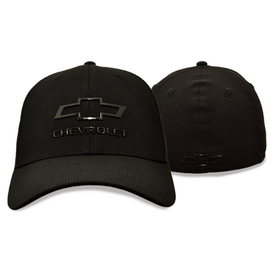 chevrolet-bowtie-black-chrome-flex-fit-hat-cap