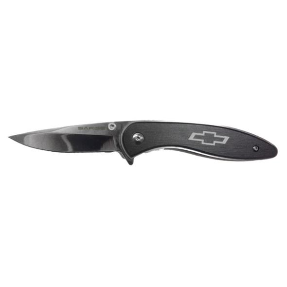 Chevrolet Bowtie Hornet Black Brushed Foldable Pocket Knife