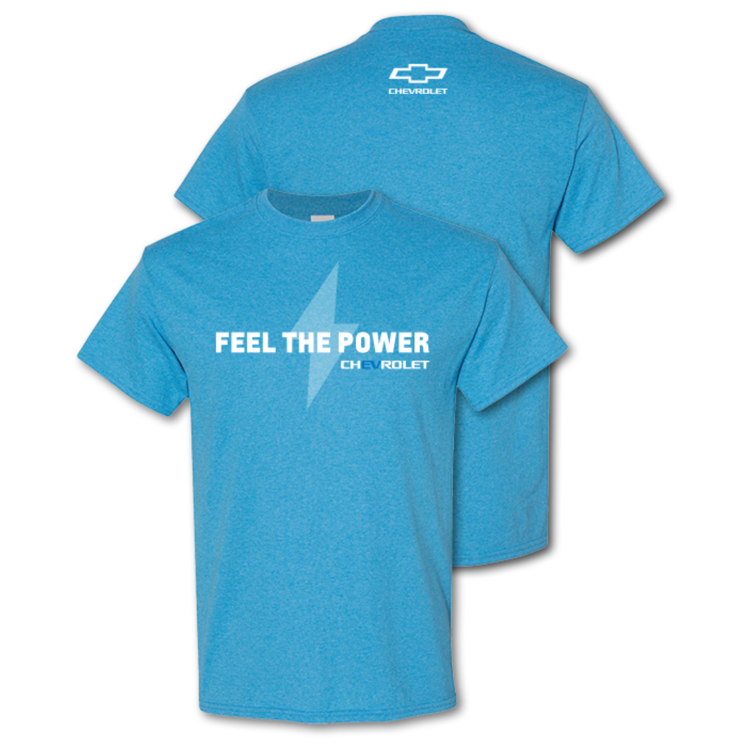 Chevrolet EV Feel The Power TShirt Corvette Store Online