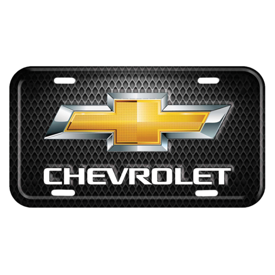 Chevrolet bowtie clearance license plate