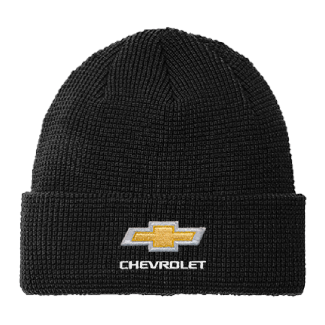 chevrolet-gold-bowtie-thermal-knit-cuffed-beanie