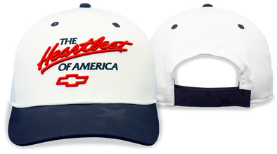 Chevrolet Heartbeat of America American Flag White Hat / Cap