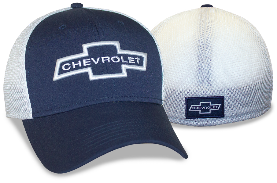 Chevrolet Heritage Bowtie White Mesh Performance Hat / Cap