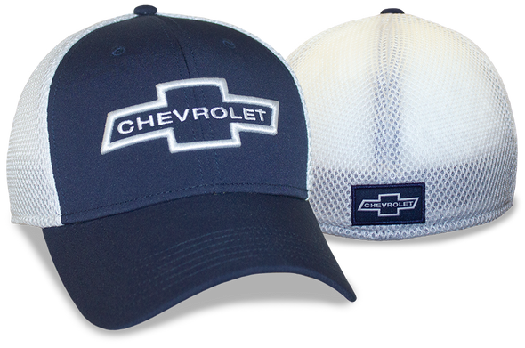 Chevrolet Heritage Bowtie White Mesh Performance Hat / Cap