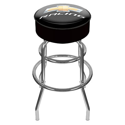 Chevrolet Racing Gold Bowtie Barstool / Shop Stool