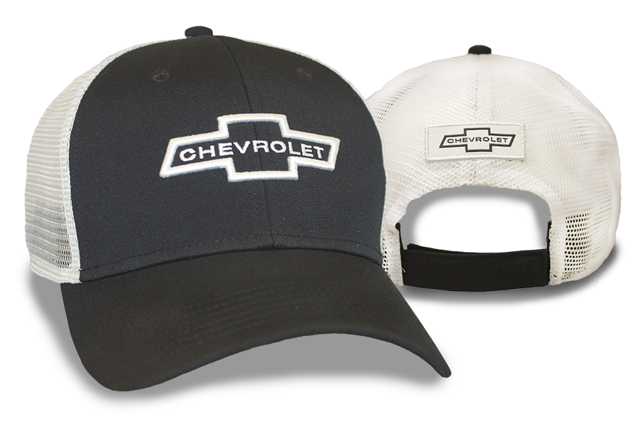 chevrolet-vintage-bowtie-black-white-mesh-hat-cap
