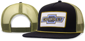 chevrolet-vintage-bowtie-mesh-patch-hat-cap-gold-black-snapback