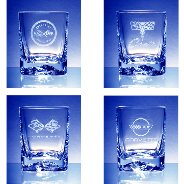 Corvette C1-C4 Generations Luigi Bormioli Strauss DOF Beverage Glass (4)