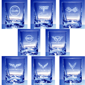 Corvette C1-C8 Generations Luigi Bormioli Strauss DOF Beverage Glass (8)