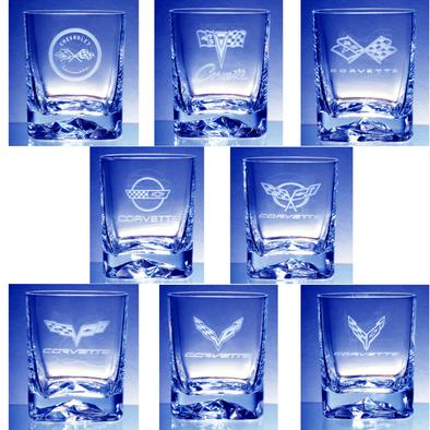 Corvette C1-C8 Generations Luigi Bormioli Strauss DOF Beverage Glass (8)