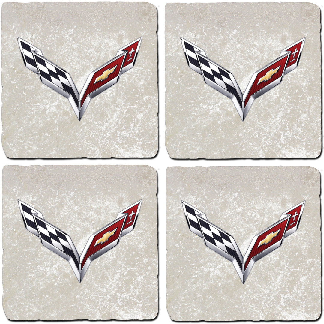 corvette-c7-crossed-flags-stone-coaster-bundle-set-of-4