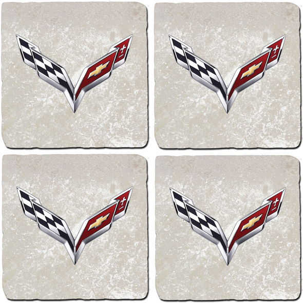 corvette-c7-crossed-flags-stone-coaster-bundle-set-of-4