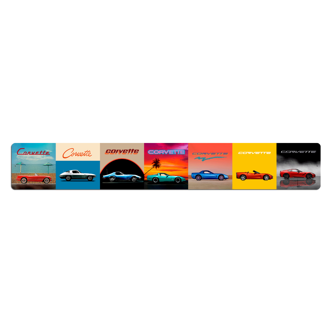 corvette-decades-art-metal-print