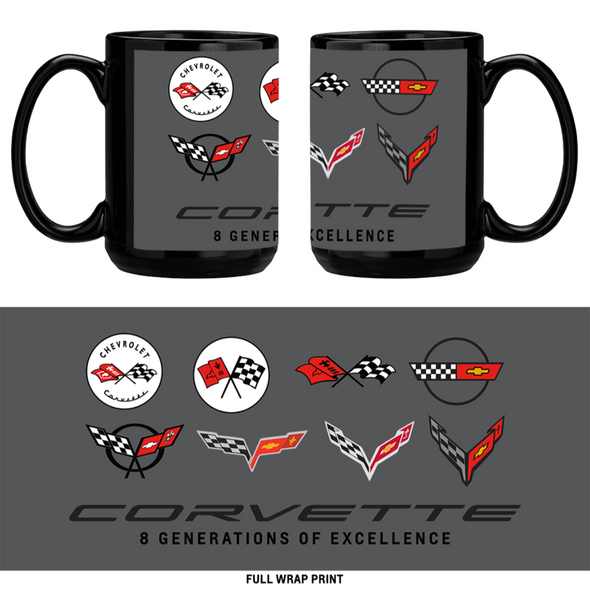Corvette Generations Ceramic Coffee Mug