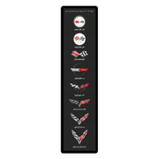 corvette-generations-logos-metal-print