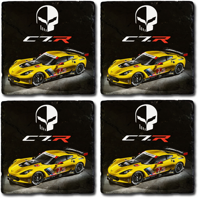 corvette-racing-c7-r-stone-coaster-bundle-set-of-4