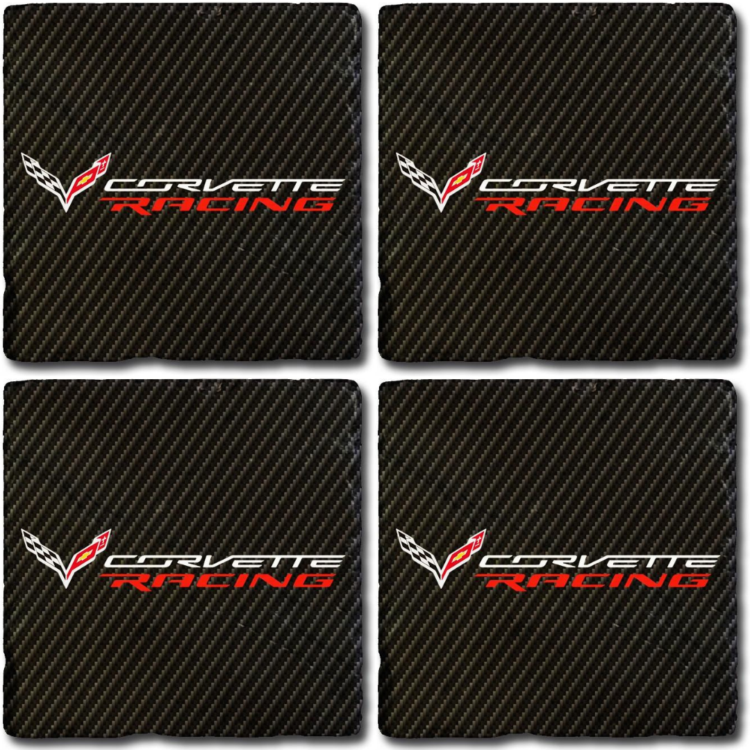 Corvette Racing Carbon Stone Coaster Bundle - Set of 4