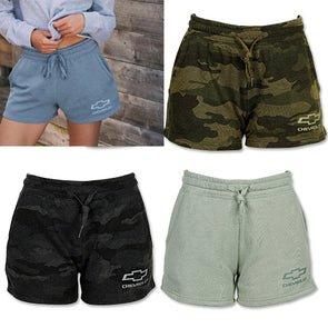 ladies-chevrolet-bowtie-wave-lounge-shorts