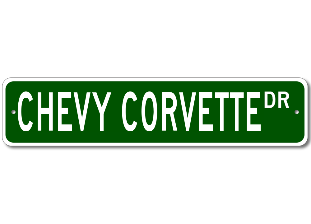 Chevy Corvette Dr - Aluminum Street Sign - [Corvette Store Online]