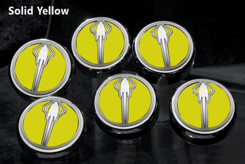 C7/Z06/Z51 Corvette (Manual) Stingray Fluid Cap Cover 6Pc Set | Stingray Emblem - [Corvette Store Online]