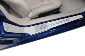 C5 & Z06 Corvette Doorsills Outer | Etched | 1997-2004 - [Corvette Store Online]