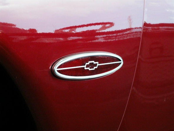 C5 Corvette Side Marker Trim |Rear |2pc | Chevy Bowtie - [Corvette Store Online]