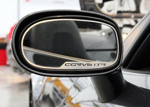 C6 Corvette | Side View Mirror Trim | Corvette Script - [Corvette Store Online]