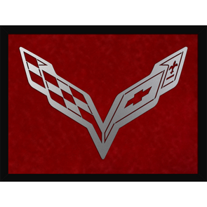 C7 Corvette Framed Laser Cut Logo - Red