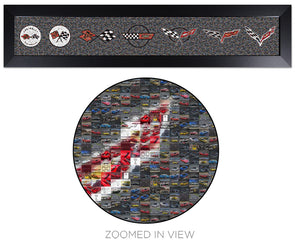 Corvette Generations Mosaic Framed Artwork