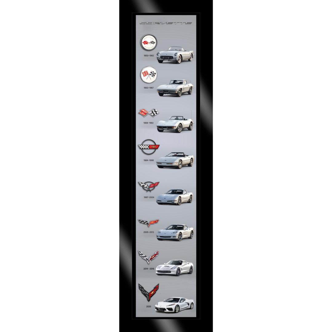 corvette-generations-cars-vertical-canvas-print