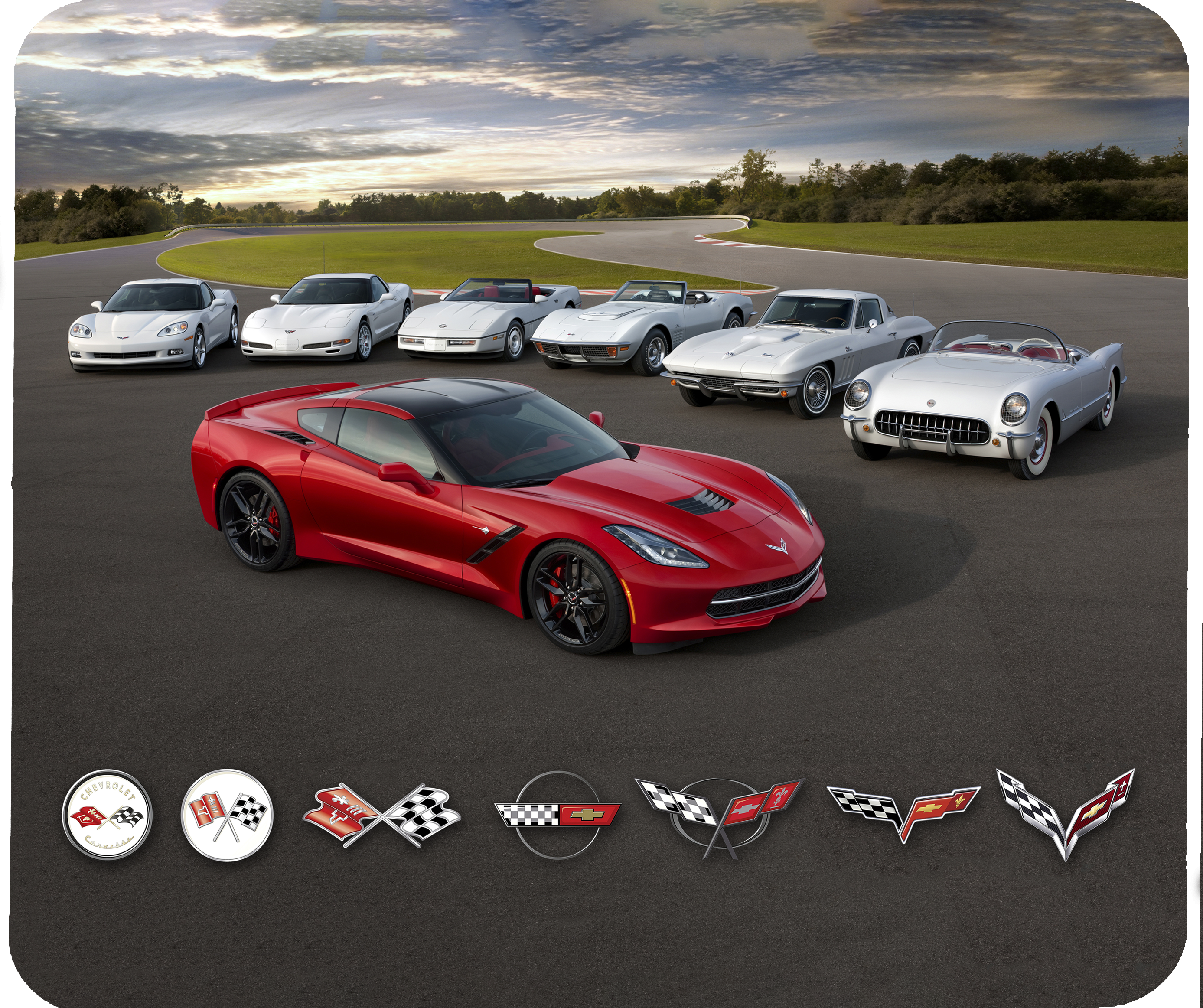 Corvette Generations C1–C7 Computer Mouse Pad