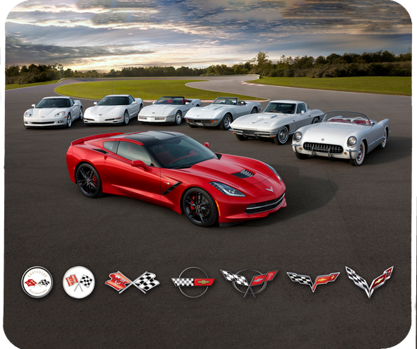 Corvette Generations C1–C7 Computer Mouse Pad