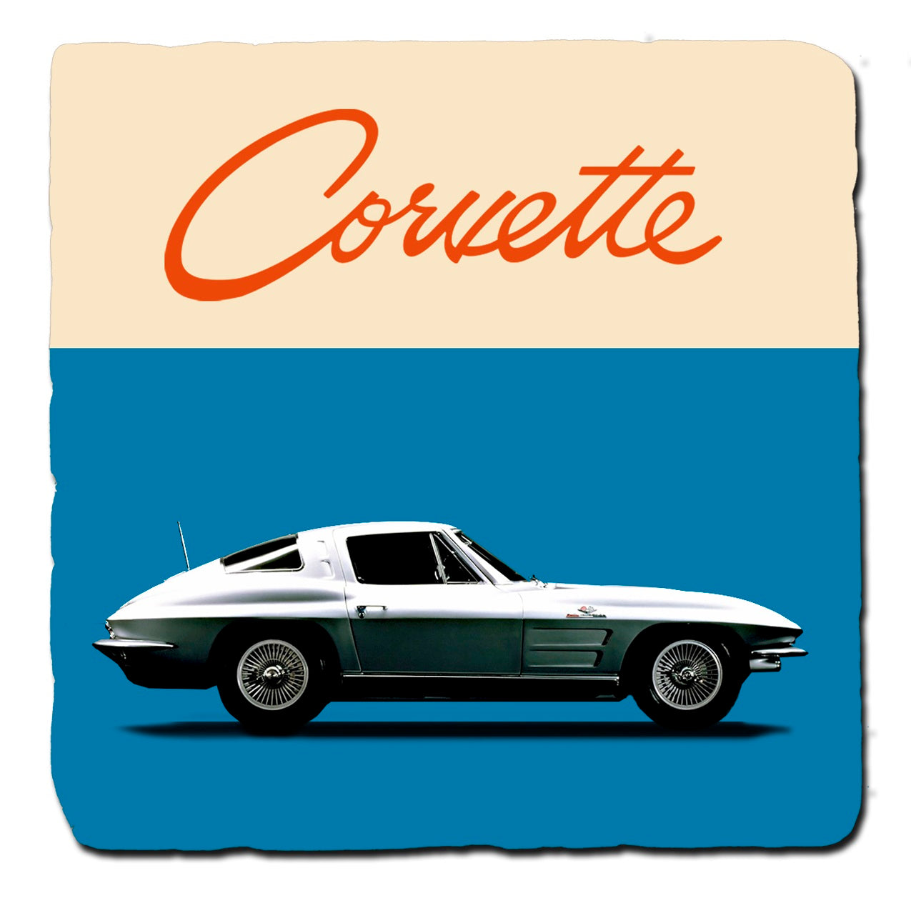 C2 Corvette Generations 1963 Stone Coaster