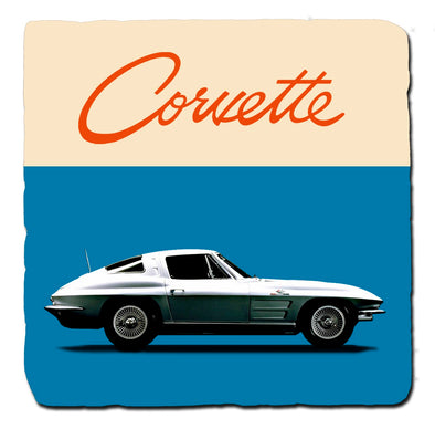 C2 Corvette Generations 1963 Stone Coaster