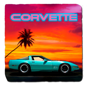 C4 Corvette Generations 1985 Stone Coaster