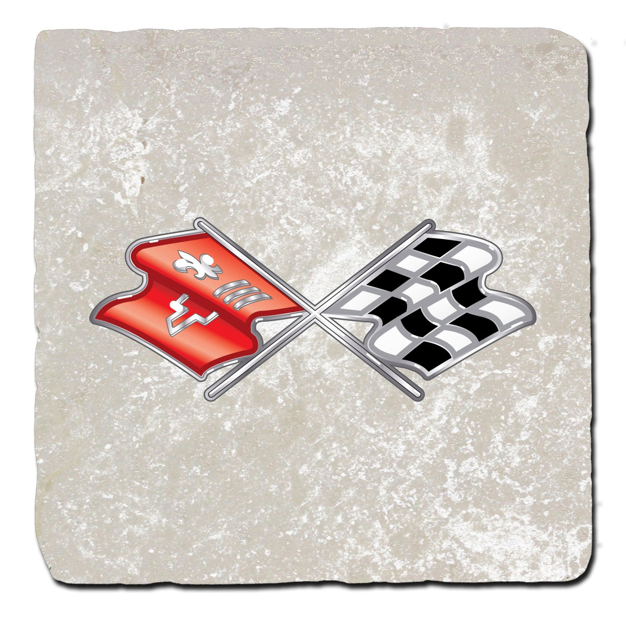 corvette-c3-crossed-flags-stone-coaster-bundle-set-of-4
