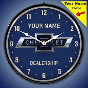 Chevrolet Bowtie 100th Anniversary Lighted Clock- Personalize Option - [Corvette Store Online]