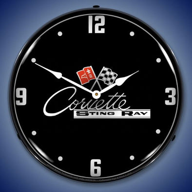 C2 Corvette Black Tie Lighted Clock Profile - [Corvette Store Online]