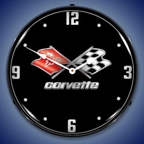 C3 Corvette Black Tie Lighted Clock Profile - [Corvette Store Online]